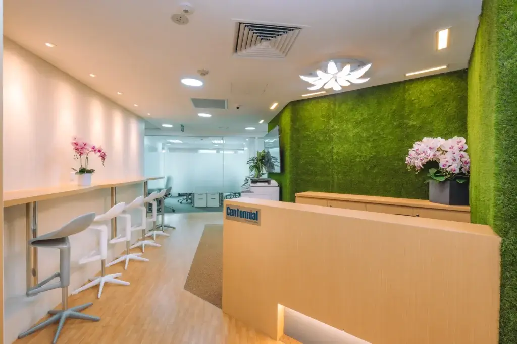 Centennial Business Suites @ The Octagon, Cecil Street – Front desk and reception at Centennial Business Suites The Octagon