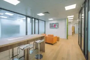 Coworking and communal space at Centennial Business Suites Suntec Tower Two