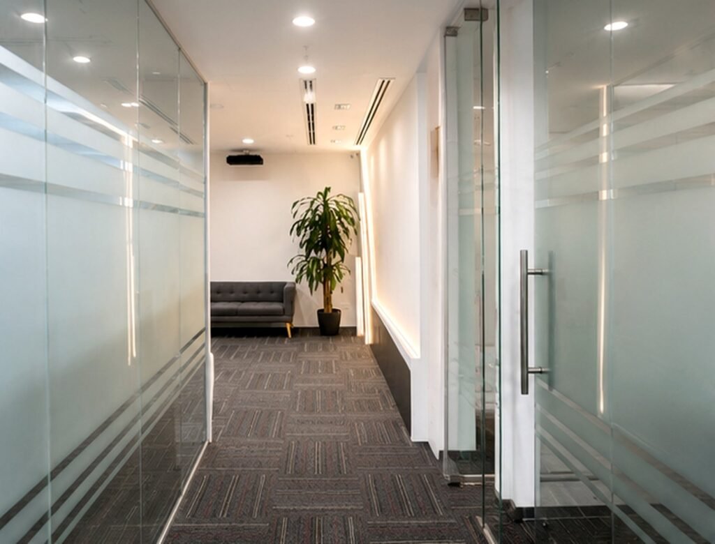 Suntec Tower 2 – 3,218 sq ft Fitted Office – 08_corridor_lounge_view