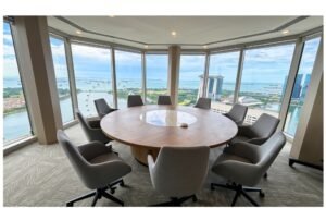 Panoramic meeting room with Marina Bay view at Millenia Tower Singapore