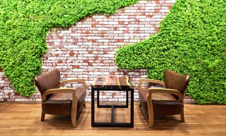 The Executive Centre – Six Battery Road – Rainforest Rhapsody vertical garden lounge at The Executive Centre Six Battery Road