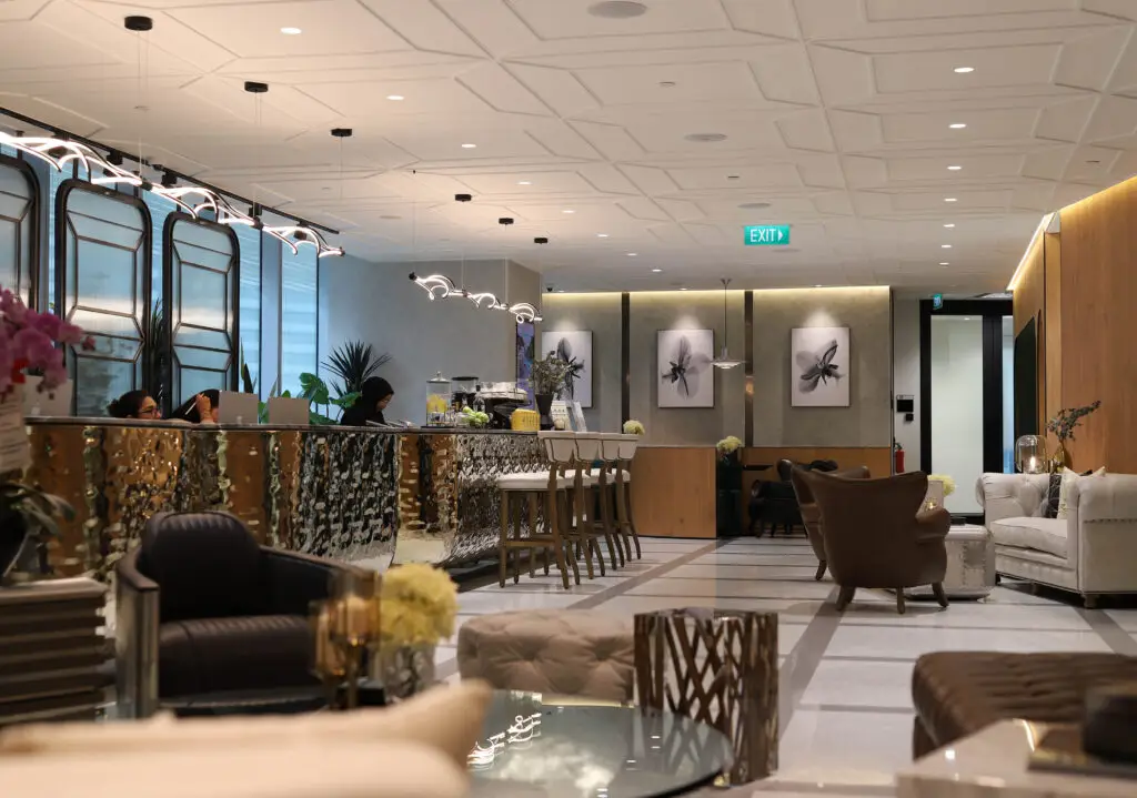 The Executive Centre – Ocean Financial Centre – Upper floor lounge and reception at The Executive Centre Ocean Financial Centre