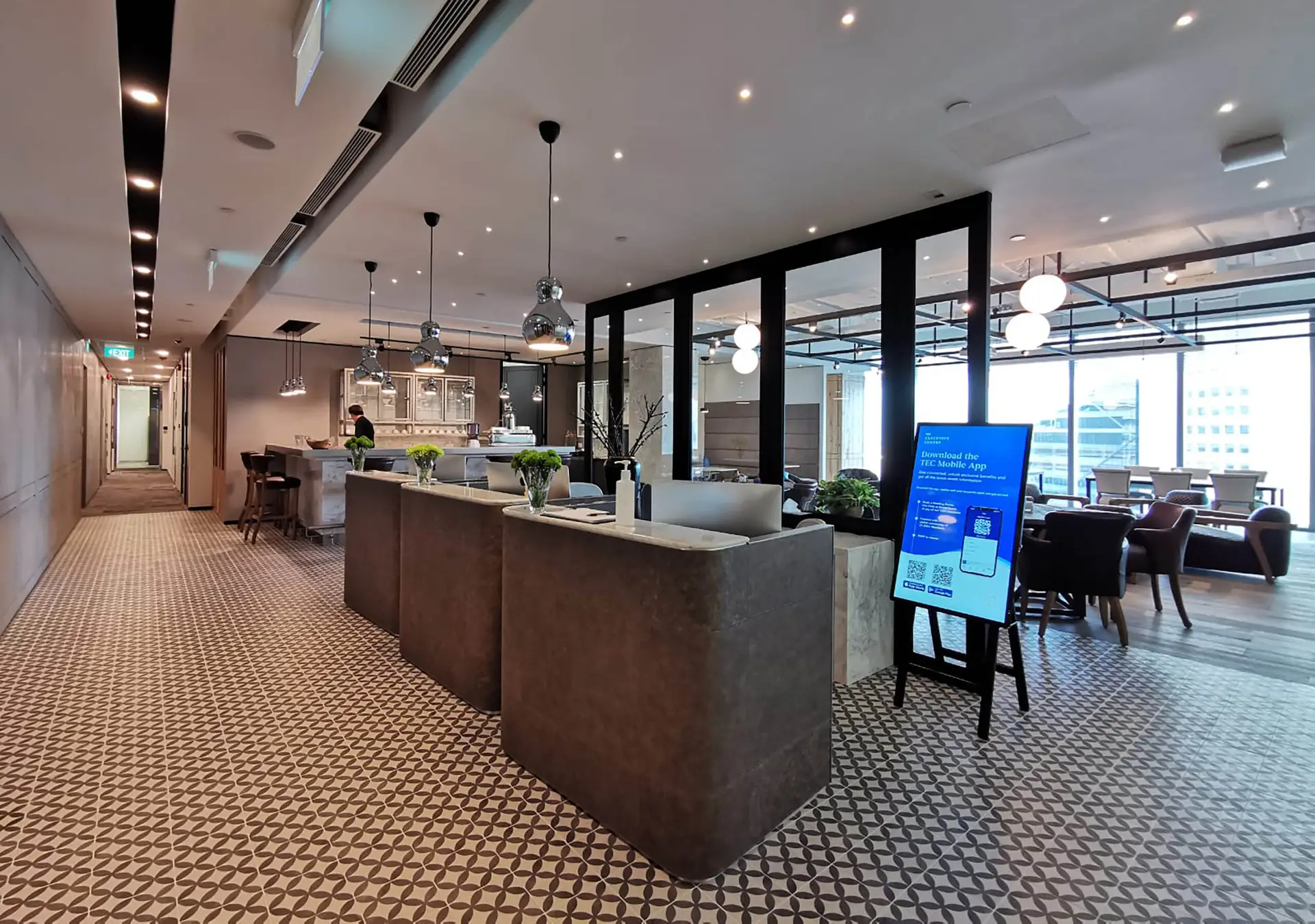 Reception and lounge at The Executive Centre Ocean Financial Centre Singapore