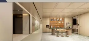 Enterprise office suite reception and pantry area at Suntec Tower 2 Singapore