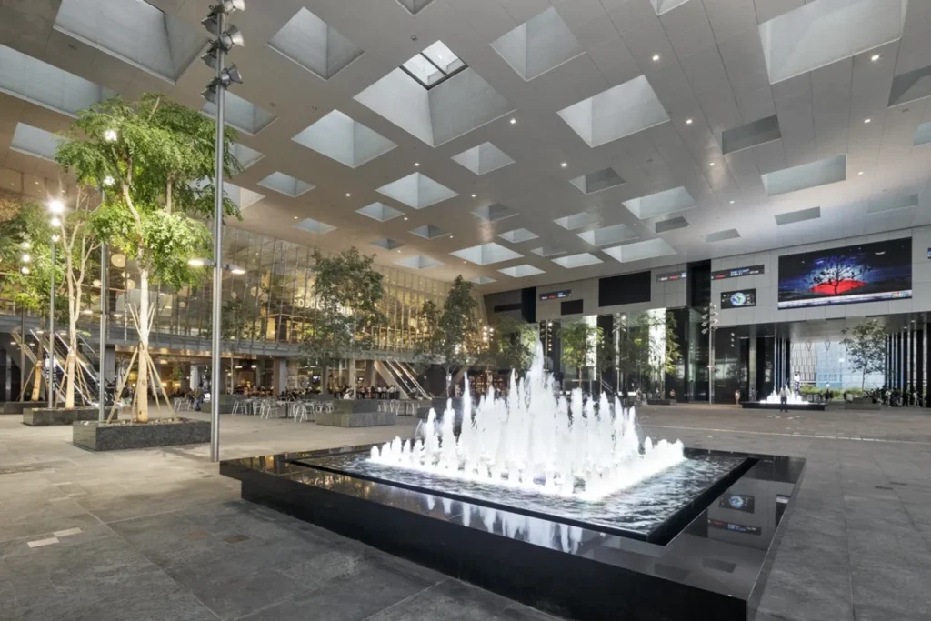 Asia Square Tower 2 – Asia Square City Room podium and plaza, Marina Bay Singapore