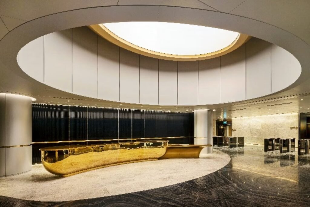 BNI Tower – BNI Tower main lobby with skylight, 30 Raffles Place, Singapore