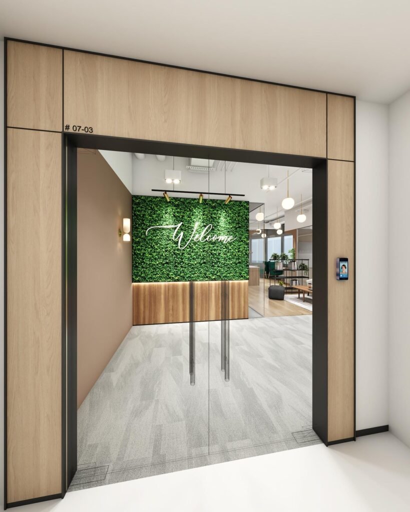 BNI Tower – Indicative fitted reception at BNI Tower unit #07-03, 30 Raffles Place, Singapore