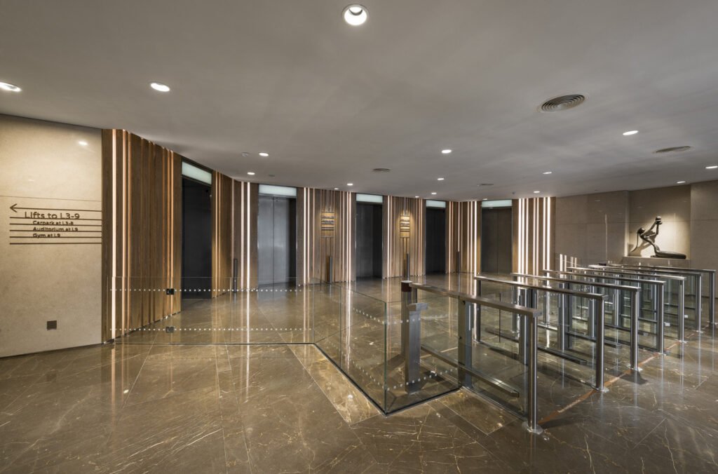 Capital Tower – Capital Tower lift lobby, Grade A office building, Tanjong Pagar, Singapore