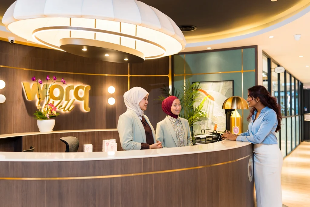 WORQ – Coworking Space at KL Eco City, Kuala Lumpur – Front-Desk2-2