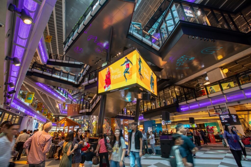Funan Office Towers – Funan Tree of Life feature in the central atrium, Singapore