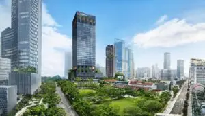 Guoco Midtown office building at 128 Beach Road Singapore