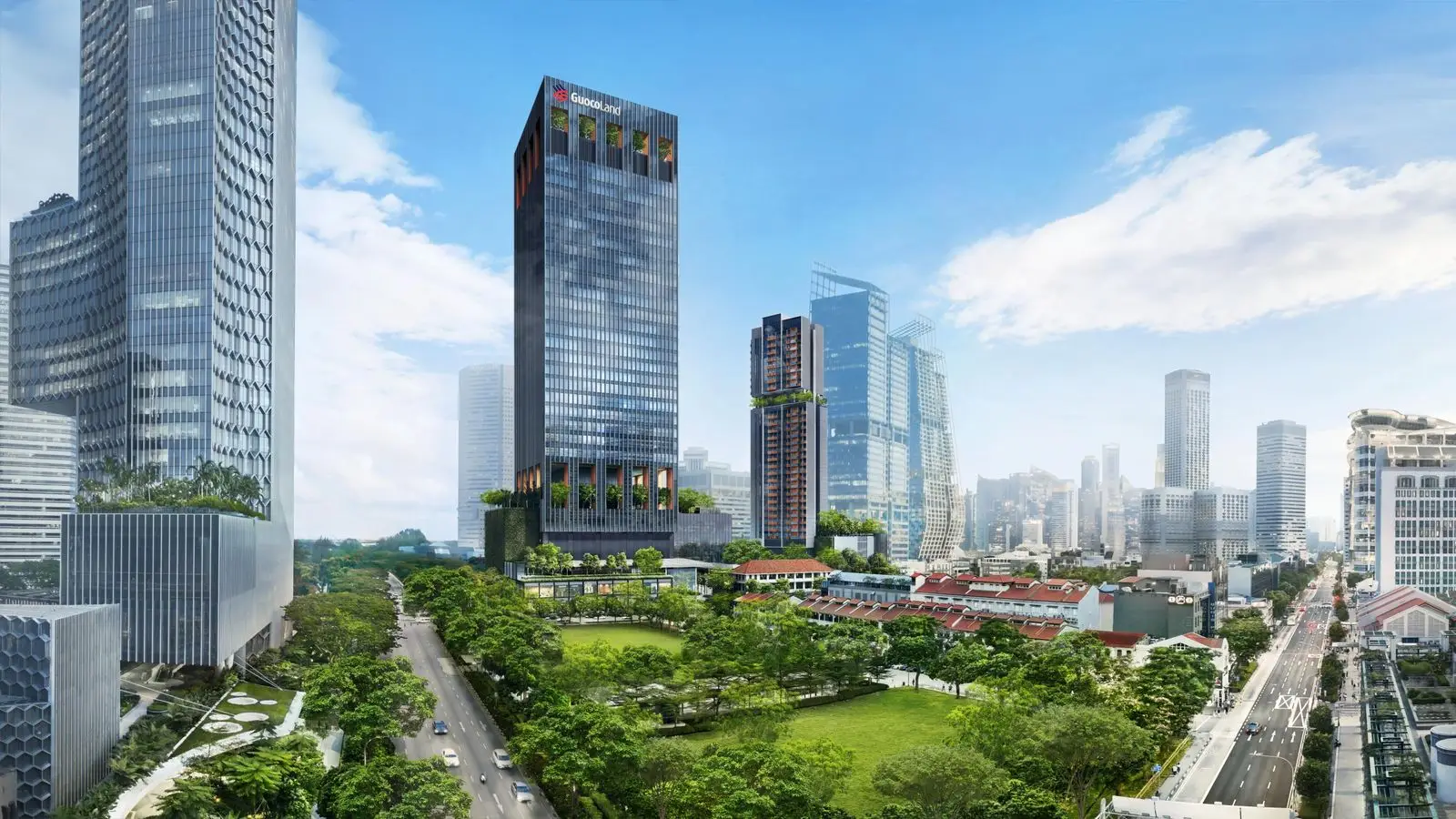 Guoco Midtown office building at 128 Beach Road Singapore