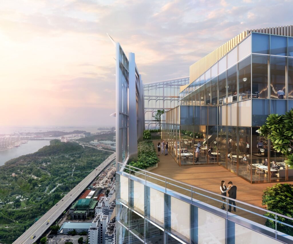 Keppel South Central- Tanjong Pagar – Keppel South Central sky terrace with city and river views, Tanjong Pagar, Singapore