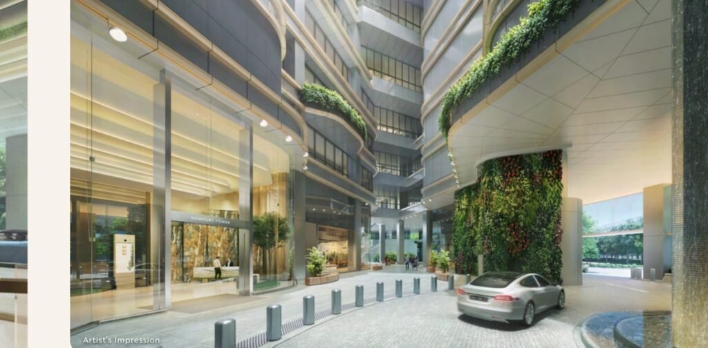 Newport Tower – Newport Tower sheltered arrival and drop-off, Anson Road, Singapore
