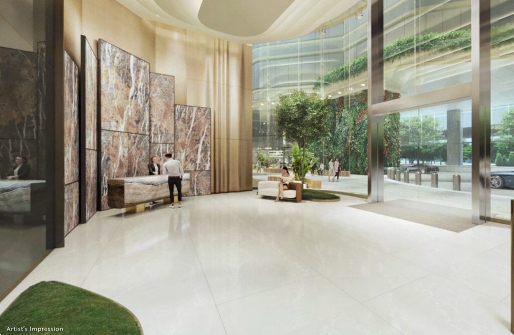 Newport Tower – Newport Tower grand office lobby, 80 Anson Road, Singapore (artist's impression)
