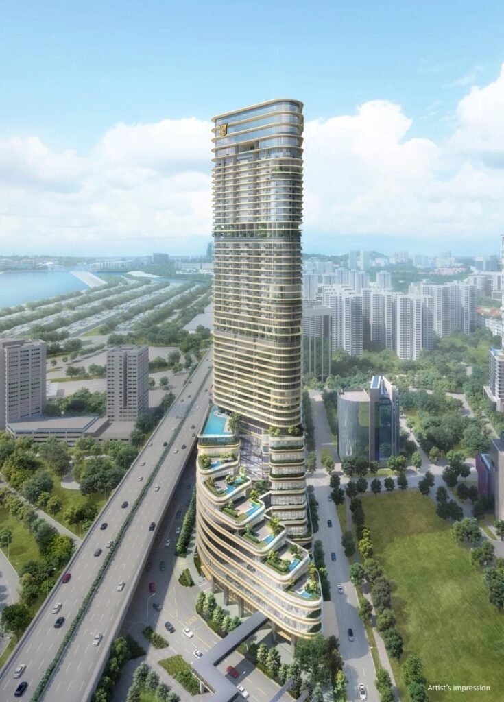 Newport Tower – Newport Tower aerial view — Grade A office tower, 80 Anson Road, Tanjong Pagar, Singapore