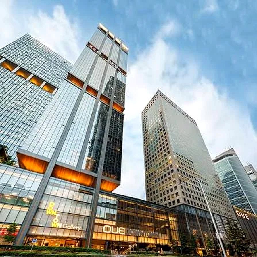 OUE Downtown twin office towers, 6 Shenton Way, Singapore CBD