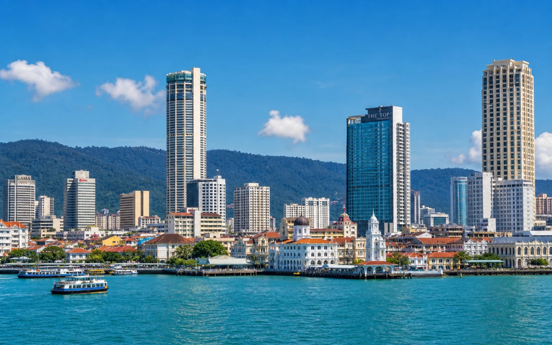 Office space in Penang — George Town skyline