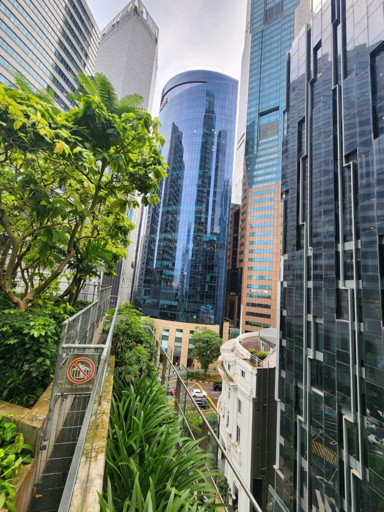 Plus @ Cecil Street – Plus @ 20 Cecil Street — office tower amid greenery in the Raffles Place CBD
