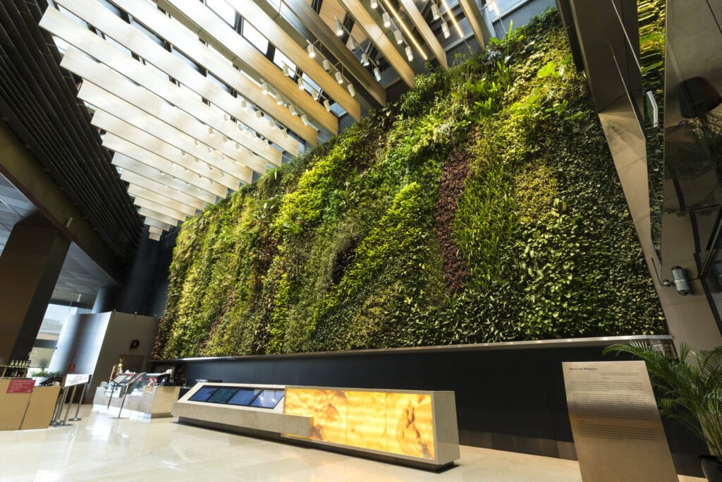 Six Battery Road – Rainforest Rhapsody indoor vertical garden at Six Battery Road, Singapore