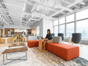 Spaces Hysan Place coworking lounge in Causeway Bay