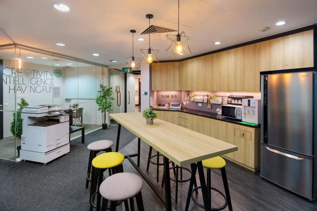 Verve Offices – Fitted Private Offices at The Octagon, Singapore – Verve Offices octagon-pantry1.webp