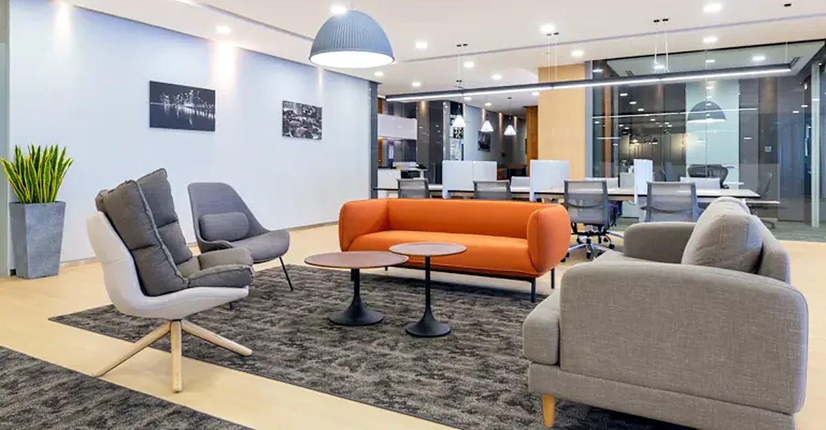 Regus serviced office lounge at Marina Bay Financial Centre Tower 3 in Singapore