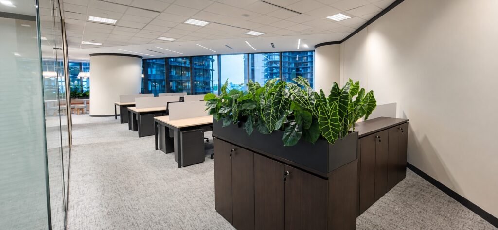 Marina One West Tower – marina-one-west-tower-open-plan-office-planter