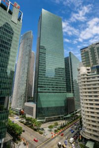 One Raffles Quay North Tower building exterior blue sky