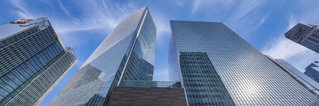 One Raffles Quay South Tower building exterior blue sky
