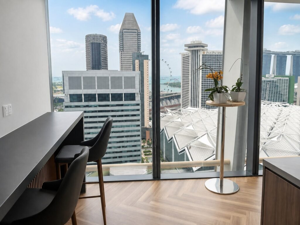 South Beach Tower Office for Rent | Grade A Singapore – south-beach-tower-office-pantry-city-view